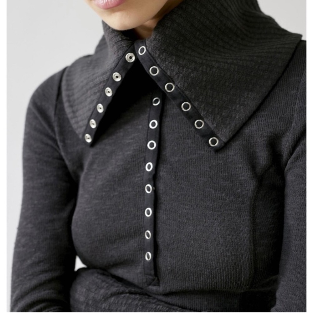 Urban Outfitters Sid Collared Long Sleeve Skater Dress